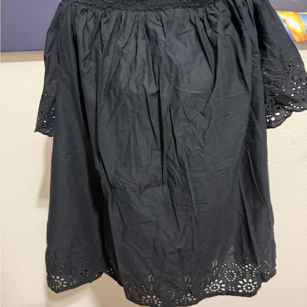 Old Navy Black Eyelet Blouse
